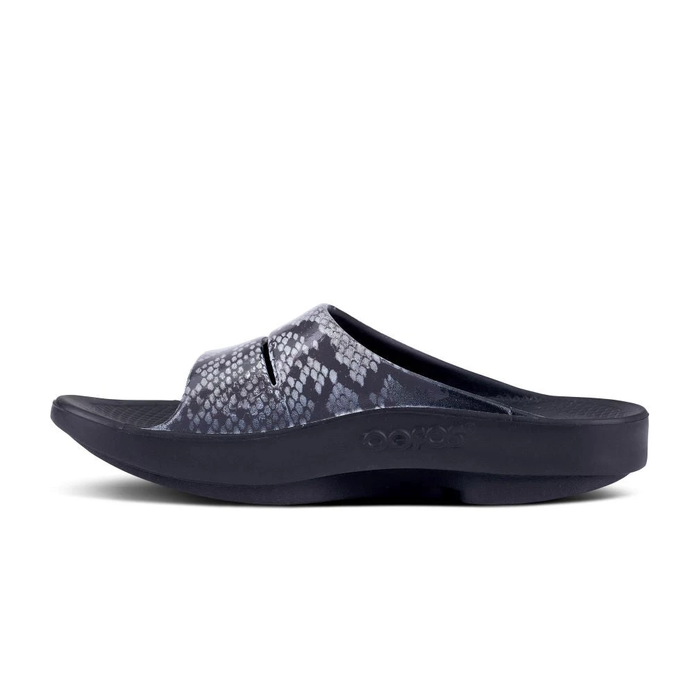 'OOFOS' Women's OOahh Slide Limited Edition - Black / Snake 8 'OOFOS' Women's OOahh Slide Limited Edition - Black / Snake - Image 6