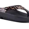 'OOFOS' Women's OOlala Thong Limited Edition - Black / Leopard -fashion shoes 1400Leopard shot2 1024x1024@2x