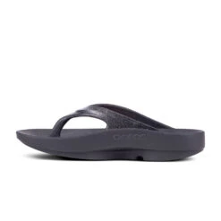 'OOFOS' Women's OOlala Luxe Thong - Glitter Black -fashion shoes 1401BLKGlitter shot4 1024x1024@2x