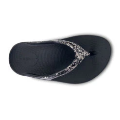 'OOFOS' Women's OOlala Thong Limited Edition - Black / Champagne Pop -fashion shoes 1403BLKCHMPGNE shot6 1024x1024@2x