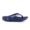 'OOFOS' Women's OOlala Thong Limited Edition - Navy / Silver Snake -fashion shoes 1403NVYSILSNK shot1 1024x1024@2x