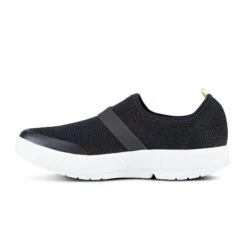 'OOFOS' Women's OOmg Fibre Low Slip On - White / Black -fashion shoes 5070WHTBLK 4 1024x1024@2x