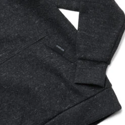 OOfos Women's OOmy Knit Hoodie - Dark Charcoal Gray Heather -fashion shoes 8300DKGYCHAR Shot04