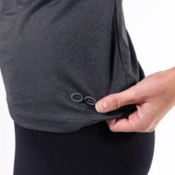 OOfos Women's COOl Down V Neck - Dark Gray Heather -fashion shoes DarkVNeck