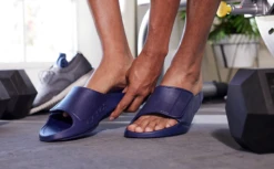 OOfos Men's OOahh Sport Flex Sandal - Navy -fashion shoes Men sSportFlex Navy1