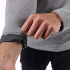 OOfos Men's COOl Down ¼ Zip - Gray Heather -fashion shoes Mens 1 4Zip