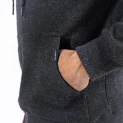 OOfos Men's OOmy Knit Hoodie - Dark Charcoal Gray Heather 10 OOfos Men's OOmy Knit Hoodie - Dark Charcoal Gray Heather -fashion shoes Mens Hoodie2