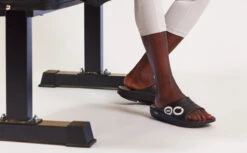 OOfos Women's OOahh Sport Slide Sandal - Black White -fashion shoes MicrosoftTeams image 125